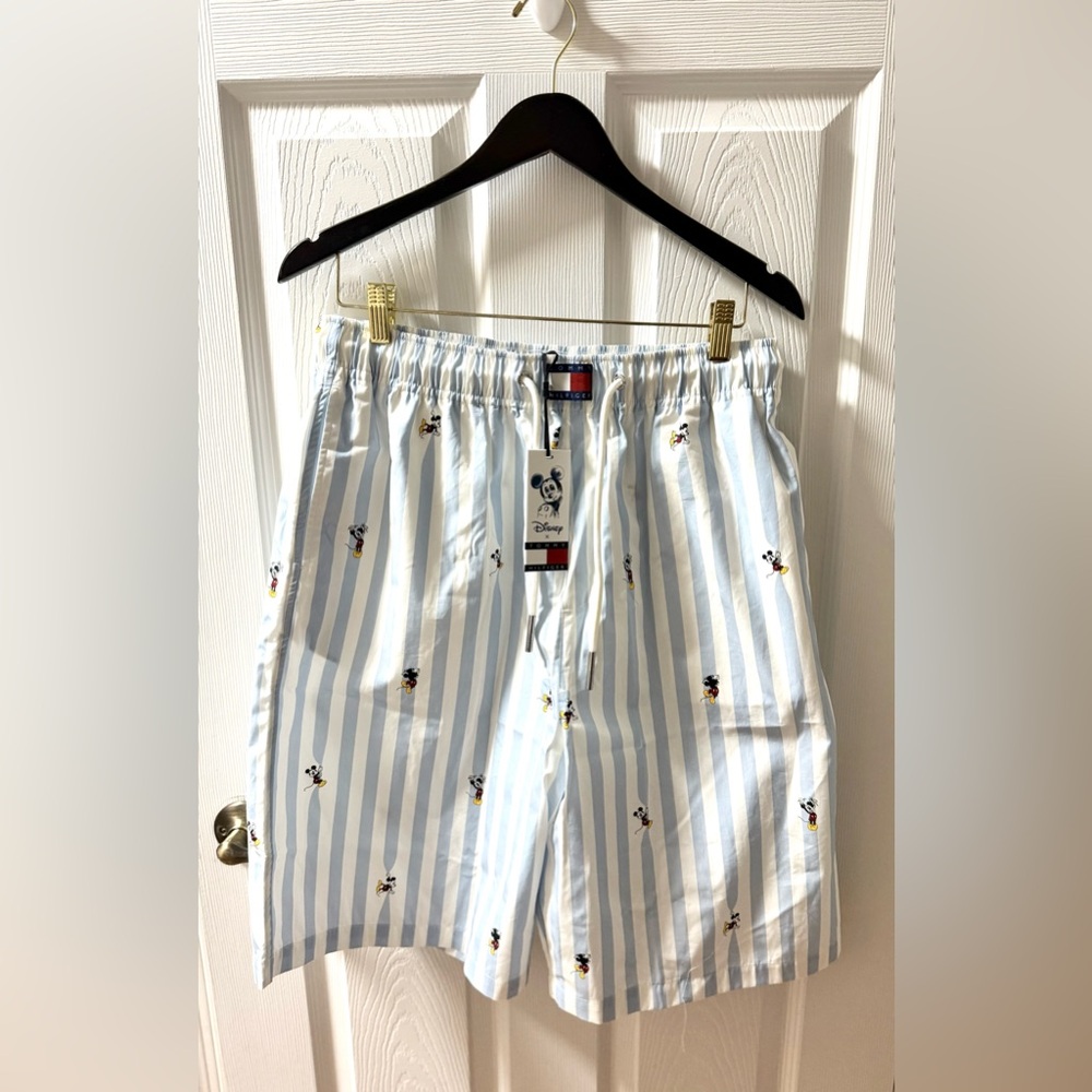 NEW Mickey Mouse Striped Shorts Disney x Tommy Hilfiger Collection